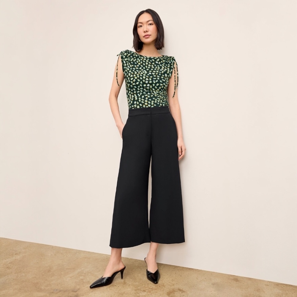 M.M.LaFleur Zhou Culotte in Eco Soft Wave fabric in Black Size 12